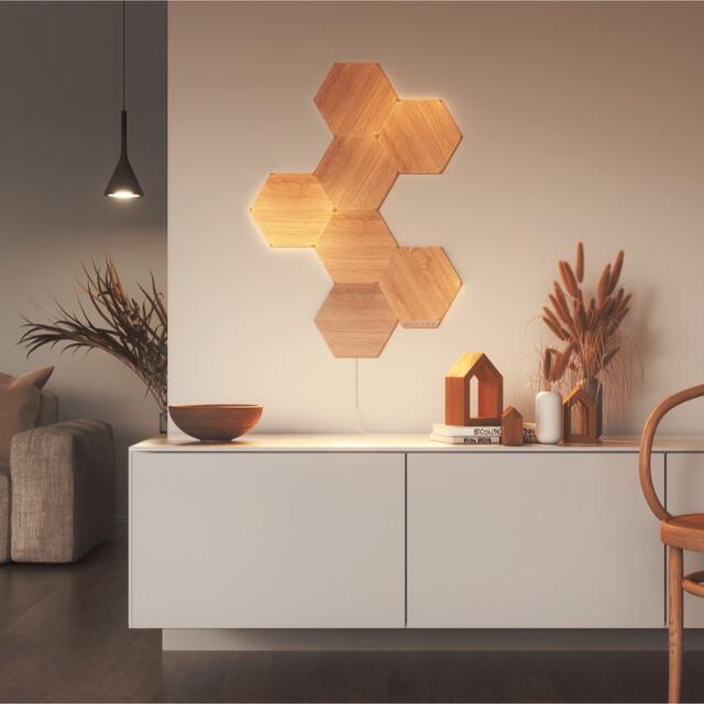 Nanoleaf Elements ウッドパネル　ナノリーフ ゲーミング部屋