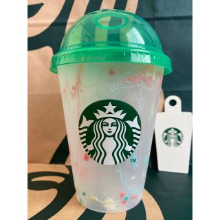 スターバックスコーヒー(Starbucks Coffee)のスターバックス　カラーチェンジングリユーザブルコールドカップグリーン473ml(タンブラー)