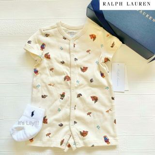 ラルフローレン(Ralph Lauren)の春夏活躍　3m60cm  ラルフローレン　ポロベア　前開き　ロンパース(ロンパース)