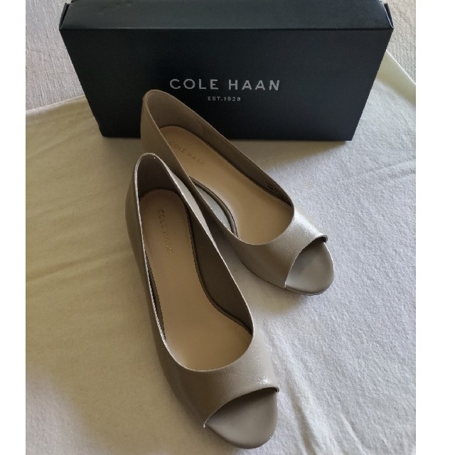 COLE HAAN オープントゥ ウェッジヒールパンプス