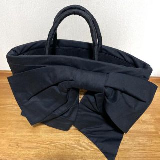 ダブルスタンダードクロージング(DOUBLE STANDARD CLOTHING)のダブルスタンダードクロージング リボン かごバッグ　バッグ(かごバッグ/ストローバッグ)