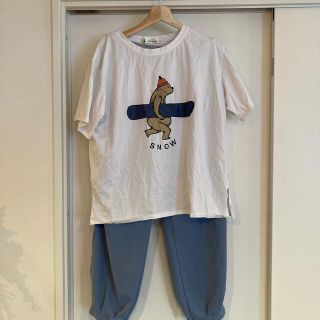 マタニティ用　ビッグシルエットTシャツパンツセット(マタニティウェア)