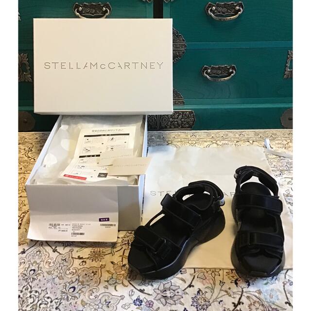 Stella McCartney(ステラマッカートニー)のステラマッカートニー、サンダル、ブラック、サイズ37  中古美品 レディースの靴/シューズ(サンダル)の商品写真