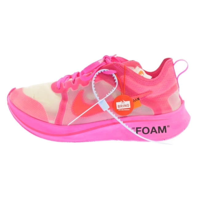 OFF-WHITE オフホワイト 18AW NIKE ZOOM FLY TULIP PINK AJ4588-600 ザ・テン ズームフライ ローカットスニーカー ピンク