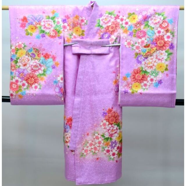 お宮参り 産着 女児 正絹 のしめ 豪華絢爛 刺繍 綸子地 NO28736 キッズ/ベビー/マタニティのメモリアル/セレモニー用品(お宮参り用品)の商品写真