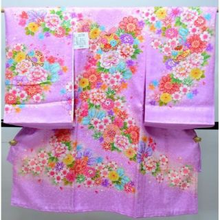 お宮参り 産着 女児 正絹 のしめ 豪華絢爛 刺繍 綸子地 NO28736(お宮参り用品)