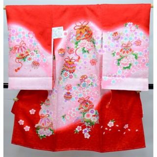 お宮参り 産着 女児 正絹 のしめ 豪華絢爛 金刺繍 綸子地 NO26832(お宮参り用品)