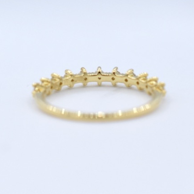 一文字 18金 イエローゴールド ダイヤモンド シンプル リング  レディースのアクセサリー(リング(指輪))の商品写真