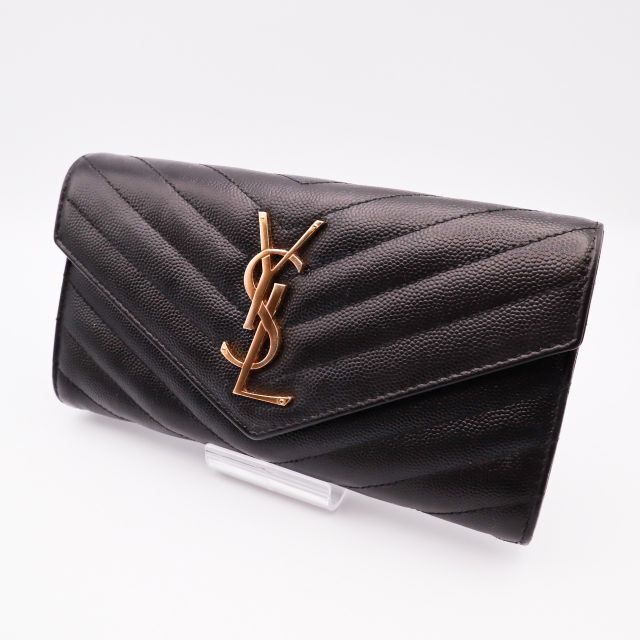 SAINT LAURENT PARIS YSLロゴ Vステッチ 財布