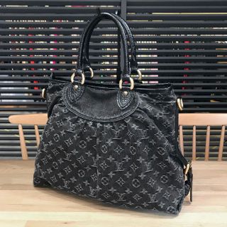 ルイヴィトン(LOUIS VUITTON)の美品 ルイヴィトン モノグラムデニム ネオカヴィGM ノワール 2WAYバッグ(ハンドバッグ)