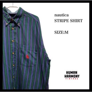 ノーティカ(NAUTICA)のNAUTICA ノーティカ STRIPE SHIRT ストライプシャツ　ゆるだぼ(シャツ)