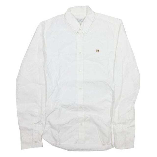 メゾンキツネ FOX HEAD EMB CLSSIC SHIRT ワイシャツ 白-