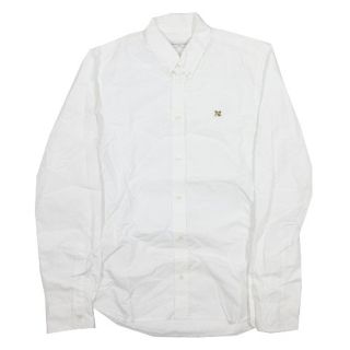 メゾンキツネ(MAISON KITSUNE')のメゾンキツネ FOX HEAD EMB CLSSIC SHIRT ワイシャツ 白(シャツ)