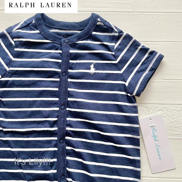 Ralph Lauren(ラルフローレン)の3m60cm ラルフローレン　ロンパース　前開き キッズ/ベビー/マタニティのベビー服(~85cm)(ロンパース)の商品写真