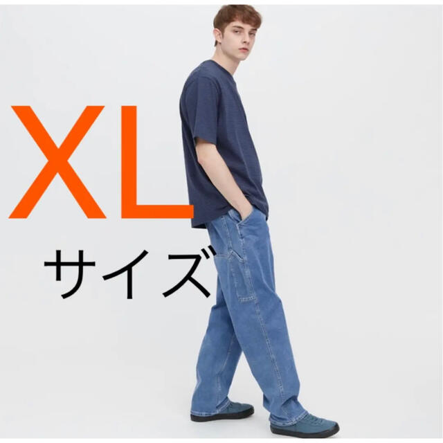 UNIQLO(ユニクロ)のユニクロ　デニムワークパンツ　65ブルー　サイズXL メンズのパンツ(デニム/ジーンズ)の商品写真