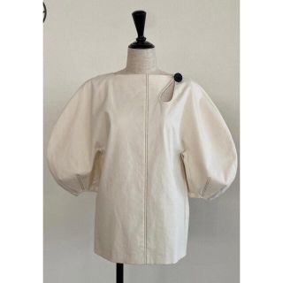 現金特価】 ohga BOTAN ボタン パフトップス シャツ/ブラウス(七分