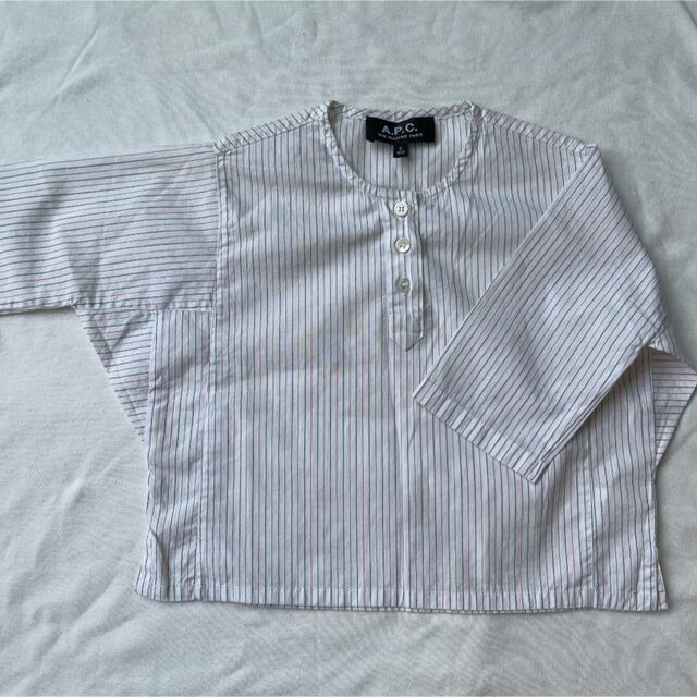 A.P.C(アーペーセー)の2ans /A.P.C. stripe shirt キッズ/ベビー/マタニティのキッズ服男の子用(90cm~)(ブラウス)の商品写真