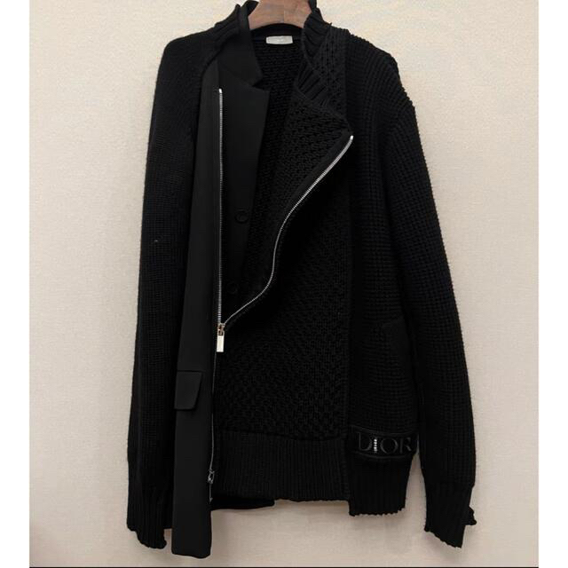 DIOR HOMME(ディオールオム)のdior sacai コラボ　ニットカーディガン　 メンズのトップス(カーディガン)の商品写真