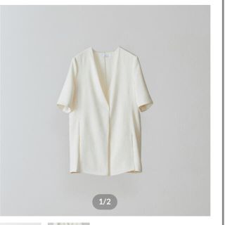 アメリヴィンテージ(Ameri VINTAGE)のZOE short sleeve jacket(ノーカラージャケット)