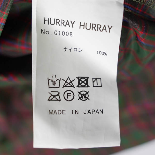 HURRAY HURRAY フレイフレイ フレーフレー 日本製 Composition SPORTS NYLON COAT リメイク スポーツナイロンコート C1008 ONE SIZE マルチカラー アウター【中古】【HURRAY HURRAY】 メンズのジャケット/アウター(ステンカラーコート)の商品写真