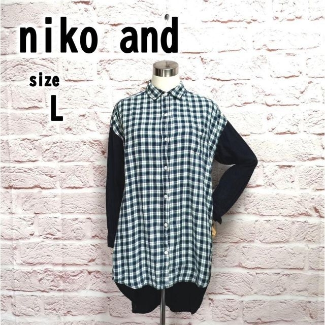 niko and...(ニコアンド)の【L(3)】niko and ニコアンド レディース シャツ ワンピース レディースのワンピース(ミニワンピース)の商品写真