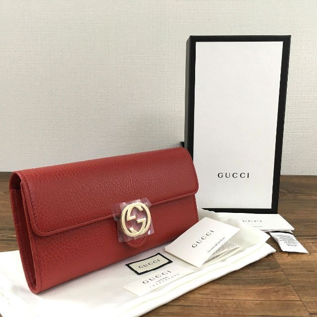 未使用品 GUCCI 長財布 615524 インターロッキング 311 【日本産