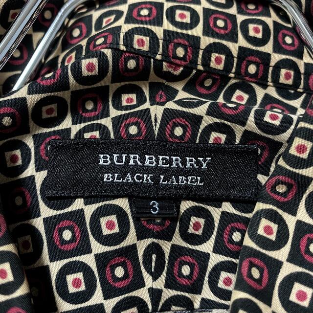 BURBERRY BLACK LABEL(バーバリーブラックレーベル)の【レアデザイン】バーバリーブラックレーベル 長袖シャツ 総柄 M メンズのトップス(シャツ)の商品写真