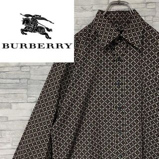 バーバリーブラックレーベル(BURBERRY BLACK LABEL)の【レアデザイン】バーバリーブラックレーベル 長袖シャツ 総柄 M(シャツ)