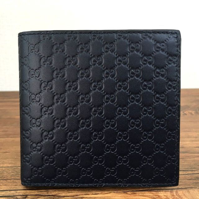 Gucci - 未使用品 GUCCI 二つ折り財布 ネイビー 150413 103の通販 by