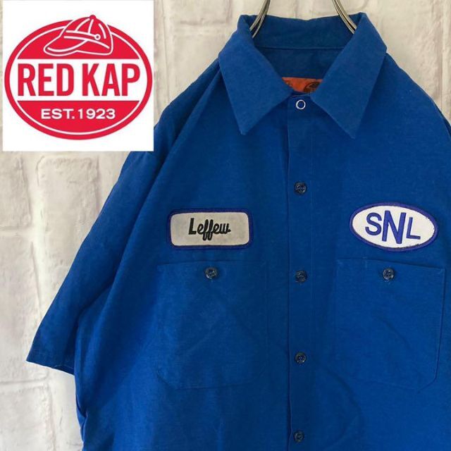 【USA】RED KAP シャツ ワークシャツ 企業ロゴ ワッペン