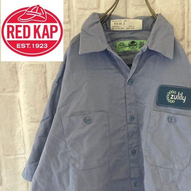 【USA】RED KAP シャツ ワークシャツ 企業ロゴ ワッペン