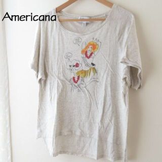 アメリカーナ(AMERICANA)のAmericana アメリカーナ Tシャツ　夏　薄手　霜降り(Tシャツ(半袖/袖なし))