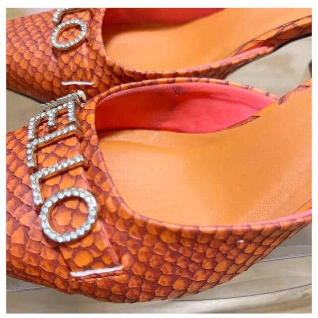YELLO サンダル　Lサイズ　オレンジ レディースの靴/シューズ(サンダル)の商品写真