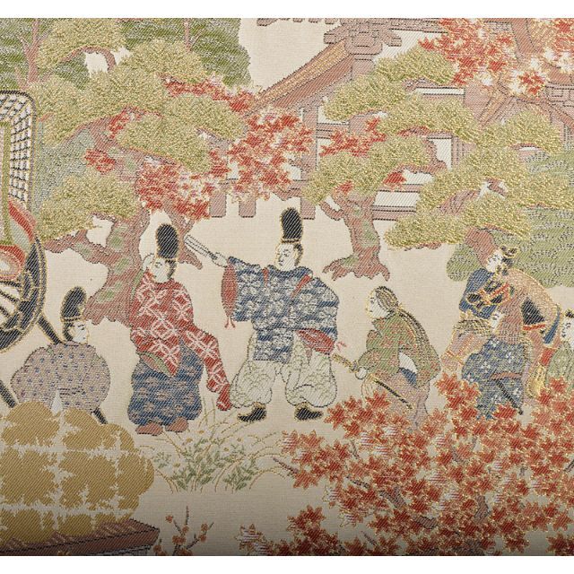 布絵 織物 平安 額装 美術品・アンティーク・コレクション