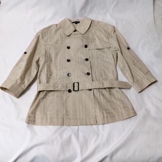 バーバリー(BURBERRY)の超美品　BURBERRY　バーバリー　トレンチブルゾン　ベージュ　チェック(トレンチコート)