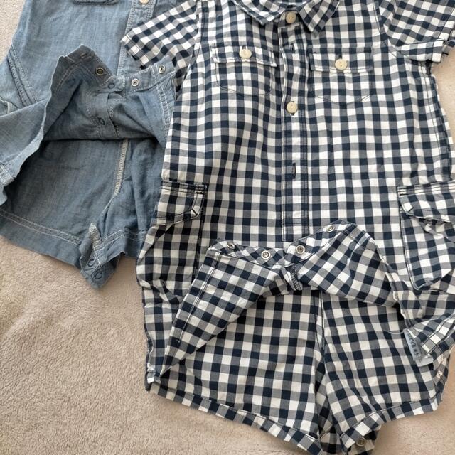 babyGAP(ベビーギャップ)のギャップ  カバーオール　2枚セット　80㎝ キッズ/ベビー/マタニティのベビー服(~85cm)(カバーオール)の商品写真