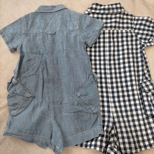 babyGAP(ベビーギャップ)のギャップ  カバーオール　2枚セット　80㎝ キッズ/ベビー/マタニティのベビー服(~85cm)(カバーオール)の商品写真