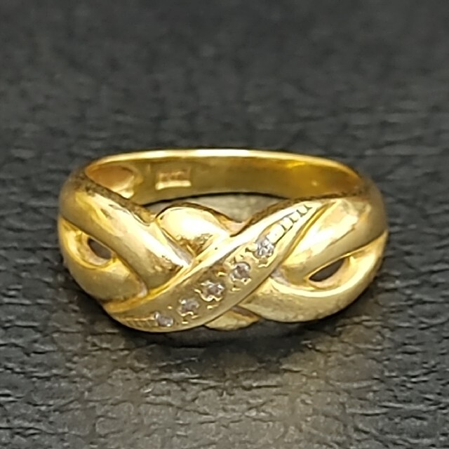リング(指輪)(Ｃ６-2)K18 ダイヤモンド リング 指輪 18金