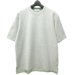 ユナイテッドアローズグリーンレーベルリラクシング(UNITED ARROWS green label relaxing)のグリーンレーベルリラクシング ダブルフェイス 5分袖 カットソー M グレー 緑(Tシャツ/カットソー(半袖/袖なし))