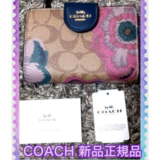 コーチ(COACH)の☆新品正規品☆コーチ　COACH  シグネチャー　ビッグフラワー　二つ折り財布(財布)