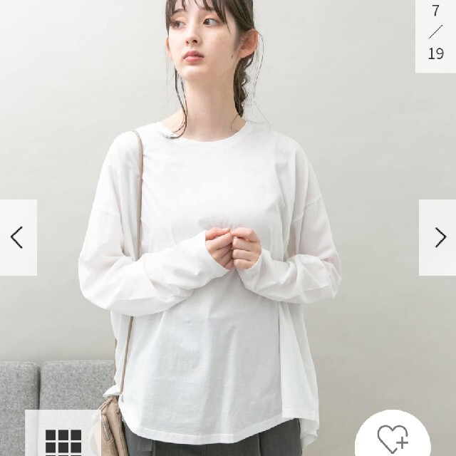 アーバンリサーチ Lab. バックスリットロンＴ レディースのトップス(Tシャツ(長袖/七分))の商品写真