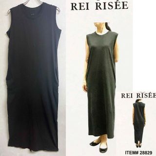 コストコ(コストコ)の新品 M ★ コストコ REI RISEE コットン ロングワンピース ブラック(ロングワンピース/マキシワンピース)