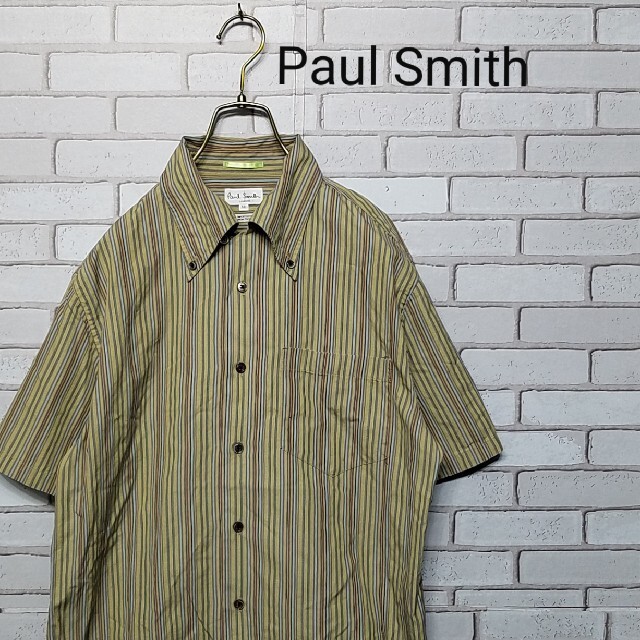 【Paul Smith】ポールスミス　マルチストライプ　半袖シャツ　ボタンダウン