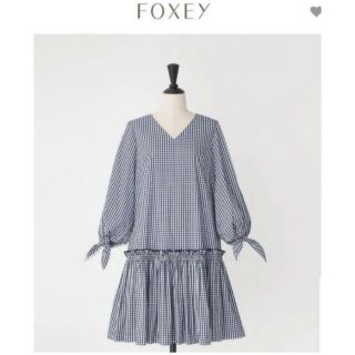 フォクシー(FOXEY) ギンガムチェック ひざ丈ワンピース(レディース)の