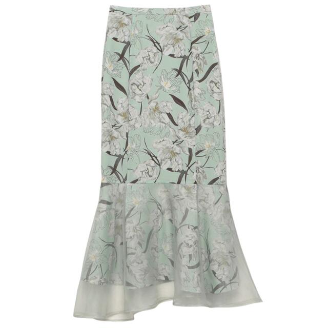 eimy istoire(エイミーイストワール)のLetty Flower シアーマーメイドスカート レディースのスカート(ロングスカート)の商品写真