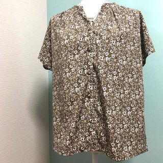 グローブ(grove)の【used/良品】grove☆花柄レトロブラウス　L(シャツ/ブラウス(半袖/袖なし))