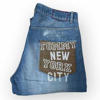 トミー(TOMMY)のTOMMY NEW YORK CITY ペイント デニム Mサイズ ヒルフィガー(デニム/ジーンズ)