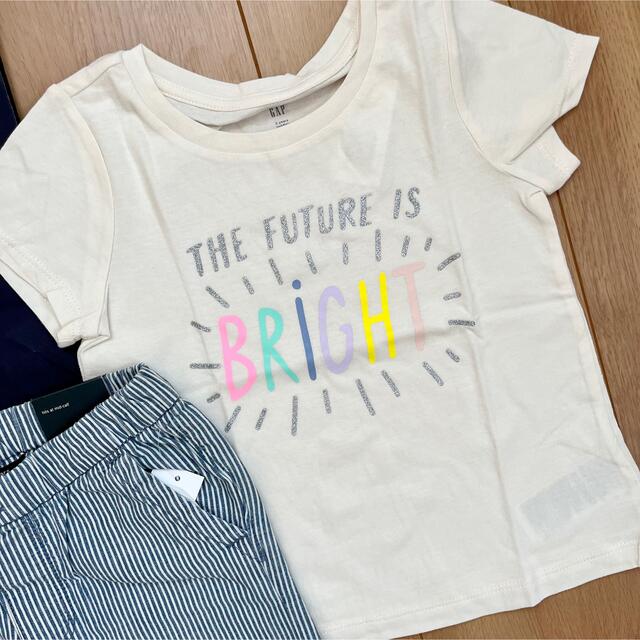 babyGAP(ベビーギャップ)の新品★baby gap Tシャツ＆ワイドパンツ　95 女の子　夏　保育園　半袖 キッズ/ベビー/マタニティのキッズ服女の子用(90cm~)(Tシャツ/カットソー)の商品写真