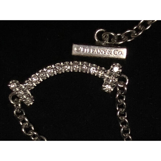 ティファニー(Tiffany & Co.)のティファニー TIFFANY Tスマイル ブレス ミニサイズ　ダイヤ付 wg(ブレスレット/バングル)