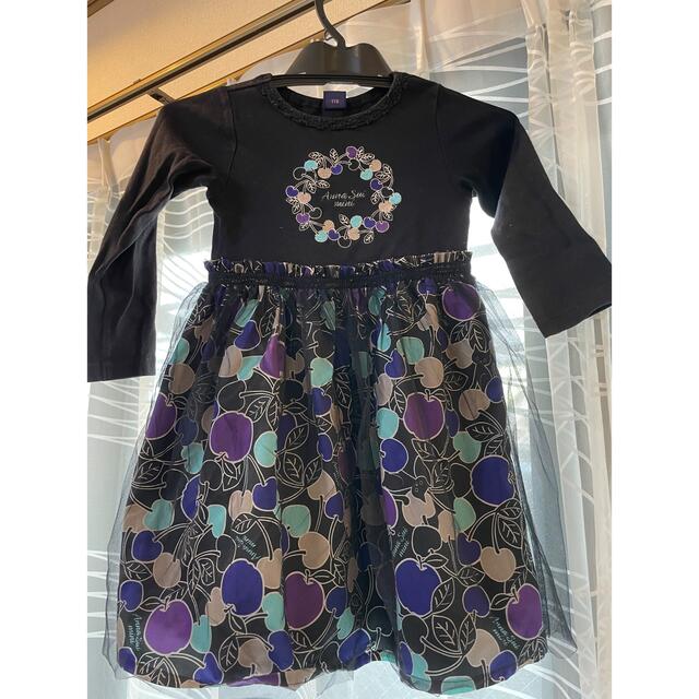 ANNA SUI mini(アナスイミニ)の【used】ANNA SUI mini 110 黒ワンピース  キッズ/ベビー/マタニティのキッズ服女の子用(90cm~)(ワンピース)の商品写真